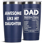 Father's Day Gift for Dad from Daughter - 20oz Coffee Mug - Best Bonus Dad Birthday Gifts for Father, Husband - Christmas Ideas Drinking Cup Tumbler, Navy Blue