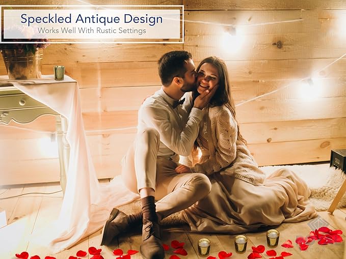 Royal Imports Gold Mercury Glass Votive Candle Holder, Table Centerpiece Tealight Decoration for Elegant Dinner, Party, Wedding, Holiday, Set of 24 (Unfilled)