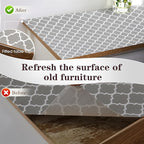 Drawer and Shelf Liner, Non-Slip Kitchen Cabinet Liners Non-Adhesive Thick Strong Grip Waterproof Washable Mats Protect Dresser Shelves Cupboard Bathroom Cabinets, Gray, 24 in X 10 FT