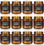 12 Pcs Scented Candles with Added Natural Essential Oils, 3.05oz, Suitable for Various Festivals, Parties, Yoga, and Home Scene