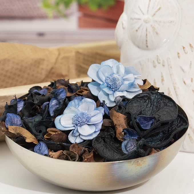 Naturally Potpourri Bag Ocean Scent Home Décor | Floral Petals Vase & Bowl Filler Decoration (Blue)