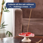 Folkulture Mushroom Incense Holder for Sticks and Table Decor, Aluminium Ash Catcher for Gifting