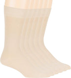 7BigStars Mens Dress Socks – 6 Pairs Crew, Soft Stay Up, Cotton Comfort for Business, Office, Big and Tall, Breathable