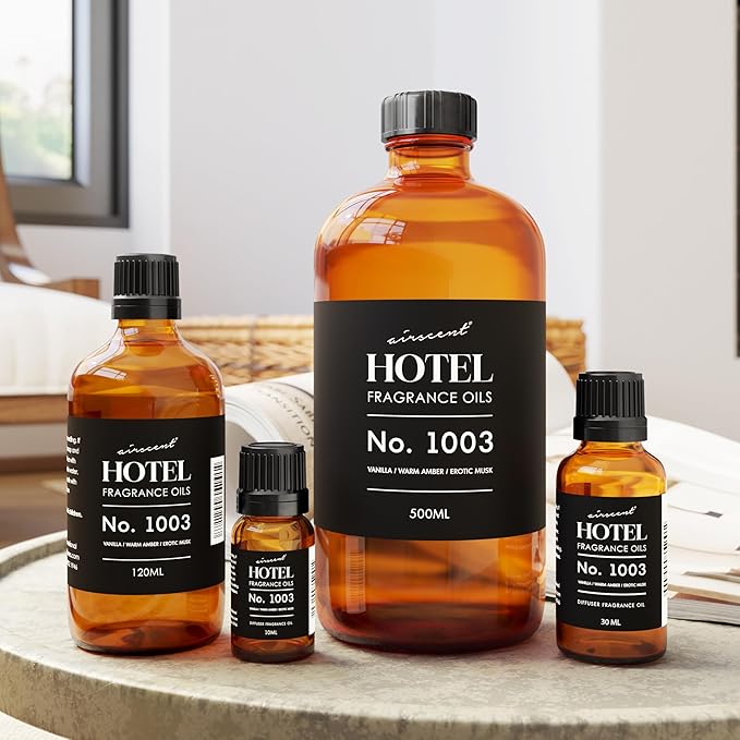 AirScent Hotel Diffuser Oil No. 1003 Inspired by The Asian Garden Las Vegas Hotel Scent - Premium Fragrance Oil for Ultrasonic and Waterless Diffusers and Crafting- 30 mL, 1 fl oz Glass Bottle