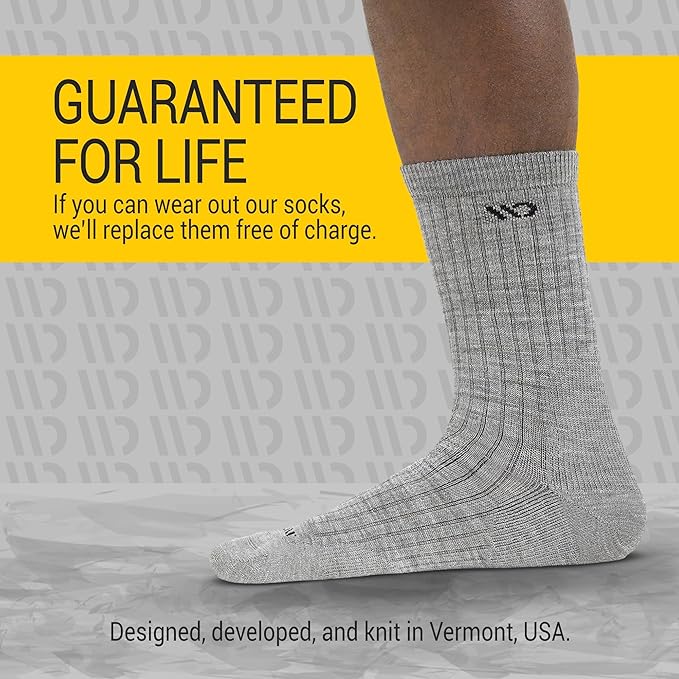 Wide Open Micro Crew Men's Merino Wool Socks - Everyday Wide Socks for Wide Feet
