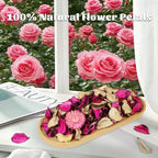 STRN Natural Dried Rose Flower Sachets (2-Pack), Potpourri Vase Filler Long-Lasting Fragrance Potpourri Bags for Closet, Drawer, Car & Home, Reusable Scented Sachet Gift Set