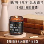 Mothers Day Gifts for Mom, Mom Gifts From Son - 'Having me as a Son' Soy Candle, w/Mahogany Teakwood I Mom Birthday Gifts from Son Ideas I 50Hr Burn, USA Made