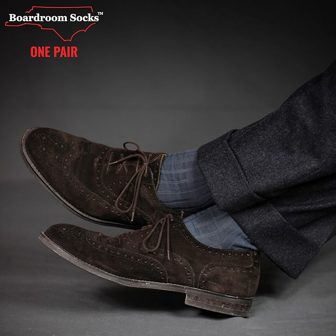 Cotton Dress Socks for Men – Comfortable Men’s Executive Socks – Classic Mid-Calf Dress Socks by Boardroom Socks