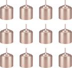 Mega Candles 12 pcs Unscented Rose Gold Votive Candles, Hand Poured Wax Candle 10 Hours 1.38 Inch x 1.5 Inch, Home Décor, Wedding Receptions, Centerpieces, Occasions, Events, Meditations, Holders