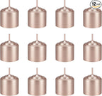 Mega Candles 12 pcs Unscented Rose Gold Votive Candles, Hand Poured Wax Candle 10 Hour 1.38 Inch x 1.5 Inch, Home Décor, Wedding Receptions, Centerpieces, Occasions, Events, Festivities, Meditations