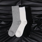 SERISIMPLE Men's Dress Socks - Bamboo Viscose Thin Ribbed Knit, Silky & Soft, Lightweight Business Crew Socks 5 Pairs