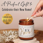 Housewarming Gift, House Warming Gifts New Home, Housewarming Gifts for New House - 'New Home' Soy Candle, w/Vanilla, Coconut & Vetiver I New Home Gifts for Home I 9oz Jar, 50Hr Burn, Made in USA