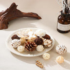 Fall Vanilla Scented Potpourri Bowl Fillers | Sea Salt Dried Flowers | Fragrance Sachet of Petal | White Halloween Vase Decor | Home Fragrance for Bathroom Bedroom Living Room Office (White)