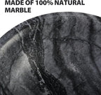 Koville Natural Marble Incense Holder, Incense Holders for Sticks, Sturdy Incense Burner Ash Catcher, Ideal for Meditation, Relaxing, Easy to Clean(Wooden Black)