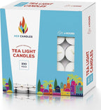 Tea Lights Candles - 4.5 Hour Burn Time - 100 Pack Bulk Candles - White Unscented - Travel Candles - Shabbat Candles - Long Burn Time