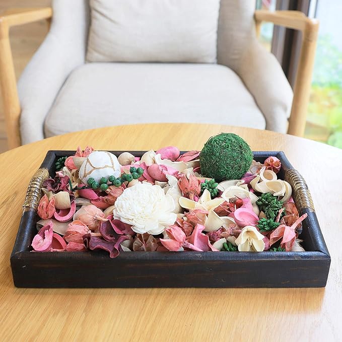 Qingbei Rina Potpourri Bowl Filler, Rose Scented Potpourri Dried Flower,Decorative Vase Filler, Home Fragrance Sachet,Bathroom Decor,14 Oz(Blush Pink)