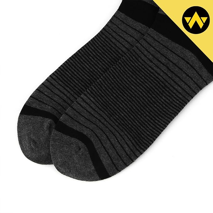WANDER Men's Dress Socks Cotton Thin Classic Lightweight Socks 6/8 Pairs Solid & Patterned Soft Breathable Socks