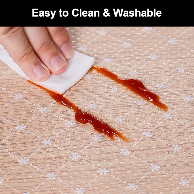 Cooyes Shelf Liner – Premium Non-Adhesive Cabinet & Drawer Liner for Kitchen – Waterproof Shelf Paper with Modern Pattern – Durable EVA Cabinet Mat – Easy to Cut