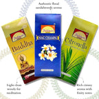 Backflow Incense Cones for Waterfall - [Improved] (10 Variants,100 Cones) Dragons Blood Incense, Lavender Incense Cone, Nag Champa Palo Santo Cones | Creates Meditative Waterfall Fountain