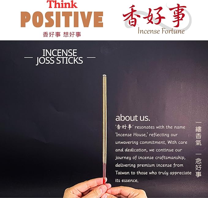 LaoShan Sandalwood Incense Joss Sticks (30cm, 300g, 400 Sticks) - Taiwan Traditional Bamboo Sticks for Religious, Thin & Less Smoke (5)