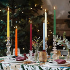 24 Pack 10" Tall Colored Taper Candles, Dripless Unscented Colorful Candlesticks for Birthdays Dinner Party Home Décor, Long Burning Spell Chime Candles for Witchcraft Ritual Prayer Meditation