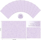 10 Sheets Drawer Liners for Dresser Scented Drawer Liners Non Adhesive Scented Paper for Fragrant Home Shelf Closet(Lavender,Cute Pattern)