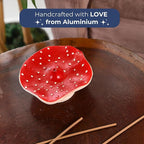 Folkulture Mushroom Incense Holder for Sticks and Table Decor, Aluminium Ash Catcher for Gifting