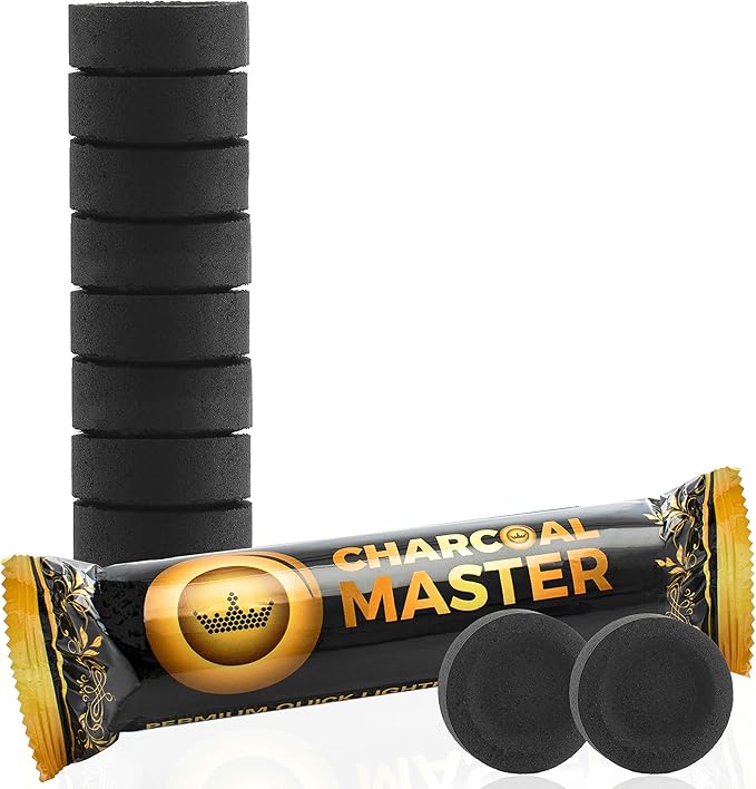 Coal Instant Light - Incense Charcoal Disks - Set of 100 Tablets - 40 mm Quick Light Briquettes - Natural, Slow Burn and Low Smoke (100)