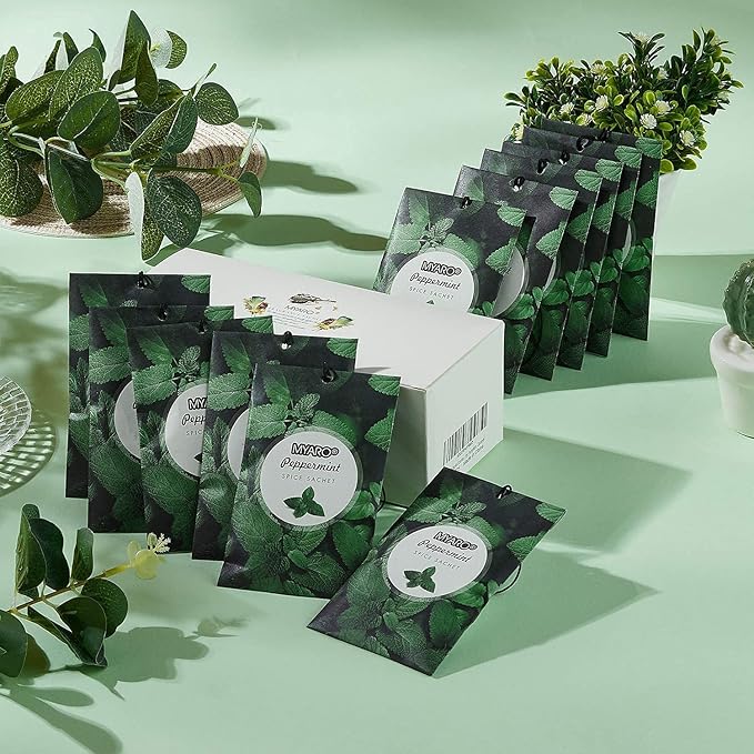 MYARO 12 Packs Peppermint Potpourri Bags Sachets for Drawer and Closet, Long-Lasting Drawer fresheners Closet sachets Home Fragrance