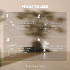 COCORRÍNA Refill - Sandalwood Rose 6.7 Fl.oz Reed Diffuser Refill with 8 Sticks