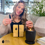 Matani Concrete Cement Candle Planter - Aromatherapy Soy, Dual Purpose Jar (White Vanilla)