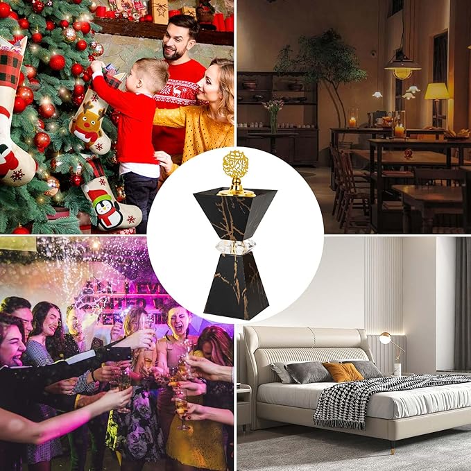 Bakhoor Burner, Charcoal Incense Burner, Frankincense Metal Incense Holder for Yoga, Spa Aromatherapy, Office & Home Decor Gifts, 10.2" Inches Tall (Black)