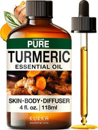 KUKKA Turmeric Oil for Skin - 4 Fl Oz - for Hair, Skin, Diffuser, Aromatherapy & DIY Soap Making Scent