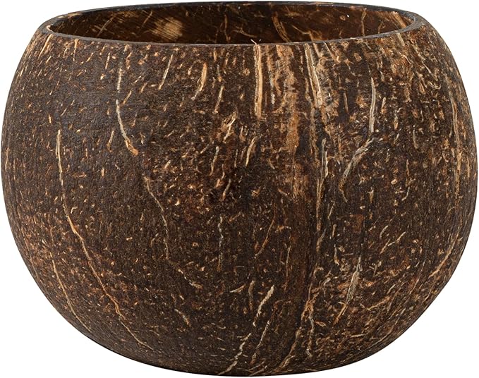Restaurantware-Coco Casa 3.9 x 2.8 Inch Coconut Shell Candle, 1 Hand Poured Coconut Bowl Candle - Mint Leaf and Eucalyptus Fragrance, Double Wax Blend, Soy Wax Scented, Wooden Wick