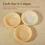 Koville Natural Onyx Incense Holder, Incense Holder for Sticks with 9 Holes, Handmade Incense Burner Ash Catcher for Meditation Yoga SPA, Balsam Fir/Palo Santo/Sage/Cone Incense Bowl(Orange)