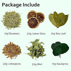 Potpourri Simmering, Fresh Starts Stovetop Potpourri with Mint, Lemon, Lemongrass, Rosemary, Bay Leaf and Eucalyptus, Simmer Pot Ingredients for Home Fragrance, Housewarming, Hostess Gift