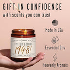 77th Birthday Gifts for Women - 'Limited Edition 1948' Soy Candle, w/Champagne on Ice I 77 Birthday Gifts for Women I 77th Birthday Gift for Her Ideas I 9oz Reusable Jar, 50Hr Burn, Made in USA