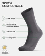 DANISH ENDURANCE Viscose Dress Socks, Premium, Soft, Breathable, Dress Socks for Men & Women, Unisex, 6-Pack