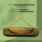 raajsee Incense Holder Hand Carved-Incense Burner Holder –Ash Catcher - Incense Stick Holder - Meditation & Yoga - Great Gift for Any Occasion Size 11x4 inch