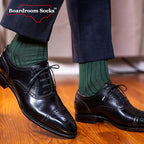 Cotton Dress Socks for Men – Comfortable Men’s Executive Socks – Classic Mid-Calf Dress Socks by Boardroom Socks
