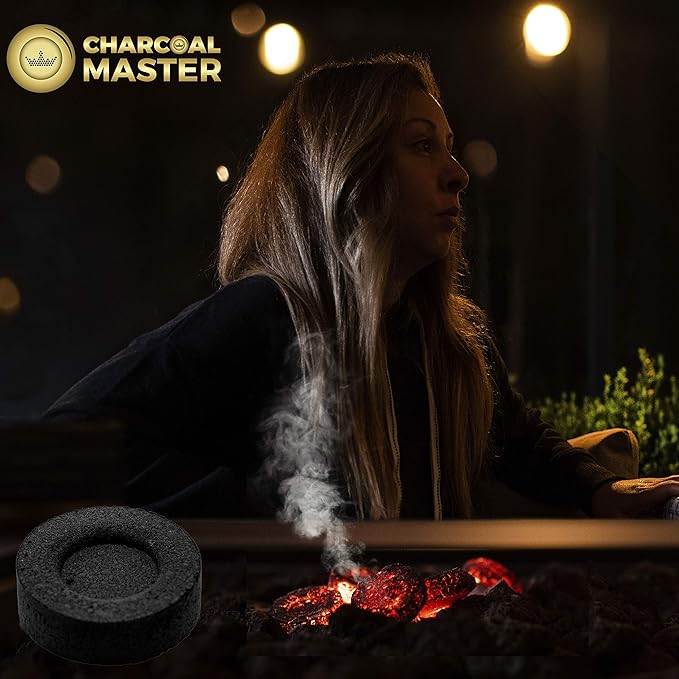 Coal Instant Light - Incense Charcoal Disks - Set of 100 Tablets - 40 mm Quick Light Briquettes - Natural, Slow Burn and Low Smoke (100)