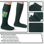 DSS KILTS-Kilt Hose, Tradional Scottish Kilt Scocks Wool Blend, Bubbled Design Kilt Socks for USA Shoe Sizes