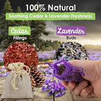 EcoKiwi Cedar & Lavender Sachets – 20 Sachets for Home Fragrence and Fresh Scents, Cedar & Lavender Sachet for Drawers and Closest, Dual-Purpose Sachet to Stop Clothes Damage and Closest Freshness