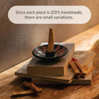 Luna Sundara Authentic Peru Pottery Palo Santo Stick Holder and Incense Holder - Handmade Ceramic Smudge Bowl for Sage - Includes 5 Palo Santo Sticks (Red)