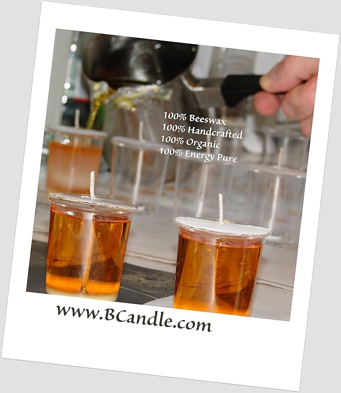 100% Pure Beeswax 15-Hour Votives Candles Organic Hand Made (4)