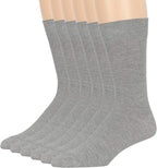 7BigStars Mens Dress Socks – 6 Pairs Crew, Soft Stay Up, Cotton Comfort for Business, Office, Big and Tall, Breathable