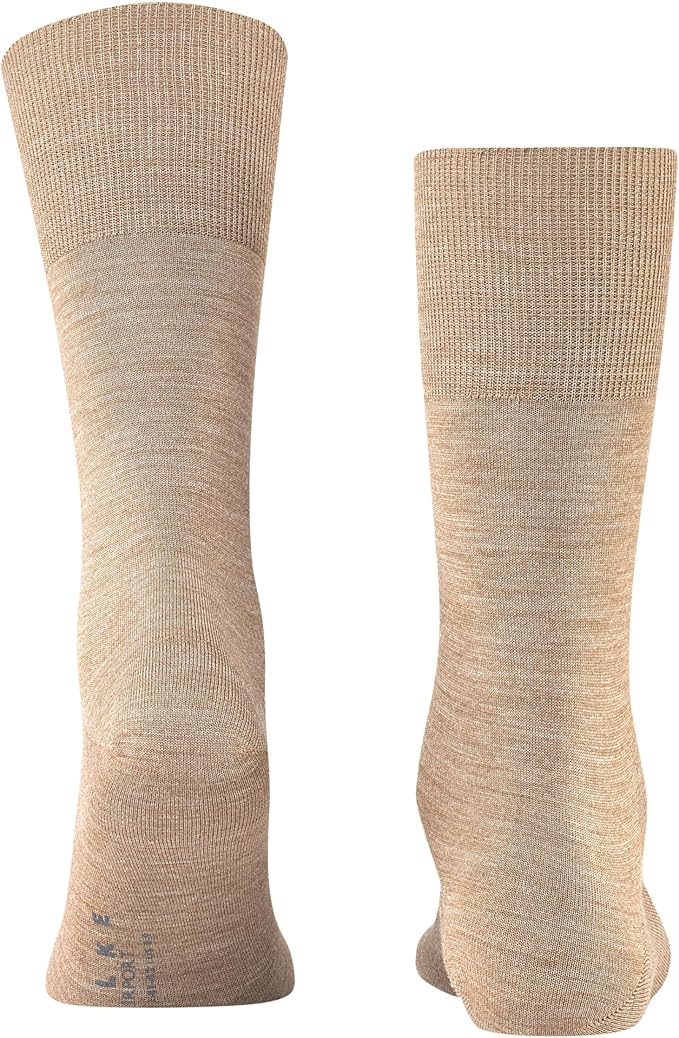 FALKE Men's Airport Dress Socks, Premium Merino Wool Cotton Blend, Sustainable Luxury, Eco-Friendly Business Casual, 1 Pair