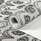 Drawer and Shelf Liner, Non-Slip Kitchen Cabinet Liners Non-Adhesive Thick Strong Grip Waterproof Washable Mats Protect Dresser Shelves Cupboard Bathroom Cabinets, Boho: Floral, 18 in X 10 FT