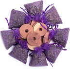 Pack of 16 Cedar Blocks and 8 Lavender Flower Sachets Craft Bag, Drawer Freshener, Linen, Shower Favor, Wedding and More, LV-E-LC-1