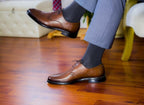 Hugh Ugoli Men's Cotton Dress Socks for Business & Trouser, Thin & Seamless Crew Socks, 4 Pairs with Gift Box, Shoe Size 8-12
